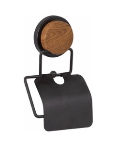 Держатель туалетной бумаги Magic Wood с крышкой черный дерево FX 46010 Fixsen