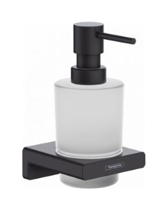 Дозатор для жидкого мыла AddStoris 200 мл матовый черный матовое стекло 41745670 Hansgrohe