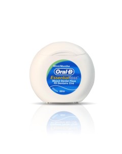 Нить зубная Essential вощеная мятная 50м Oral-b