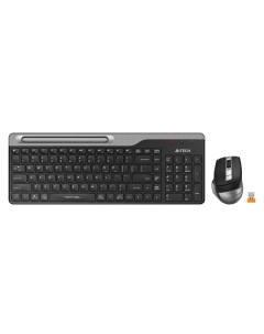 Клавиатура и мышь Wireless FB2535C SMOKY GREY цвет клав черный серый цвет мыши черный серый BT Радио A4tech
