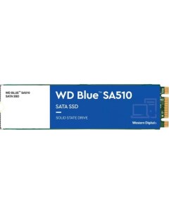 Накопитель SSD M 2 2280 WDS250G3B0B WD Blue SA510 250GB SATA 6Gb s 555 440MB s IOPS 80K 78K MTBF 1 7 Western digital