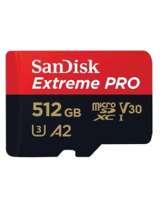Карта памяти MicroSDXC 512GB SDSQXCD 512G GN6MA Class 10 UHS I A2 C10 V30 U3 Extreme Pro SD адаптер  Sandisk