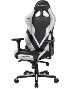 Кресло OH G8200 NW черный белый PU кожа мультиблок 4D подлокотники до 150 кг Dxracer