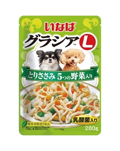 Корм для собак Gracia L куриное филе с 5 видами овощей в желе пауч 280г Inaba