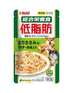 Корм для собак Teishibo куриное филе с тунцом Кацуо и овощами в желе пауч 80г Inaba