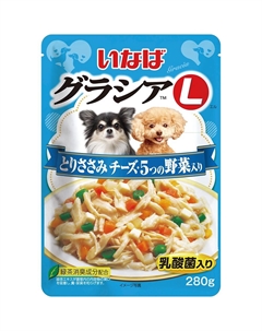 Корм для собак Gracia L куриное филе с сыром и овощами в желе пауч 280г Inaba