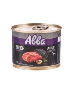 Adult Консервы для взрослых собак всех пород с говядиной 200 гр Avva