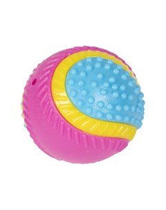Игрушка погремушка со вкусом говядины из термопластичной резины для собак Мяч 8 см Flamingo