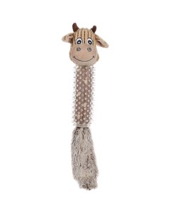Игрушка плюшевая с термопластичной резиной для собак Корова Ослик или Лошадь 45х16 см 1 шт Flamingo