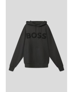 Хлопковое худи с логотипом бренда Boss