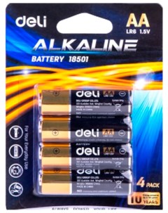 Батарейки E18501 AA 4 штуки блистер Deli