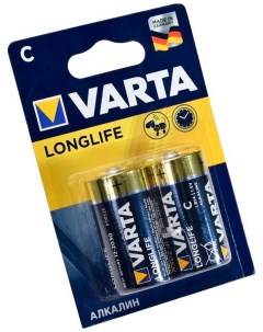 Батарейки LONGLIFE C бл 2 Varta