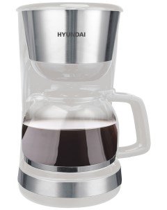 Кофеварка капельная HYD 1214 белый серебристый Hyundai