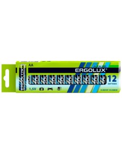 Батарейки Alkaline LR6 BP 12 AA 2700mAh 12шт коробка Ergolux