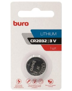 Батарейка Lithium CR2032 1 штука блистер Buro