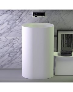 Glow Раковина приставная 55х40х90 см без перелива вывод в стену цвет белый матовый СПЕЦЦЕНА Knief
