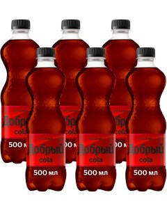 Напиток Добрый Кола без сахара 500мл упаковка 6 шт Мултон