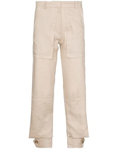 Delada брюки с манжетами на пуговицах нейтральные цвета Delada