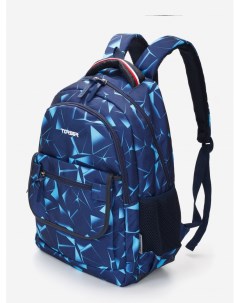 Рюкзак CLASS X темно синий с орнаментом полиэстер 45 x 30 x 18 см Пенал в подарок Синий Torber