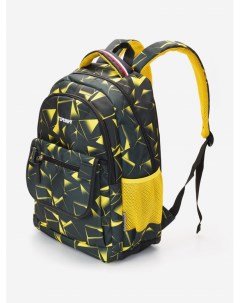 Рюкзак CLASS X черно желтый с орнаментом полиэстер 45 x 30 x 18 см Пенал в подарок Желтый Torber