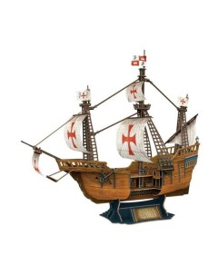 3D пазл Корабль Санта Мария 204 детали Cubicfun