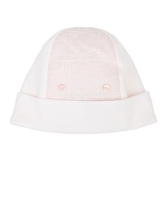 Розовая шапка с вышивкой cannage детская Dior