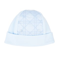 Голубая шапка с вышивкой cannage детская Dior