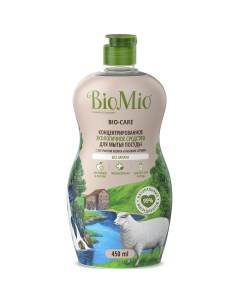 Гипоаллергенное эко средство для мытья посуды овощей и фруктов BIO CARE Концентрат БЕЗ ЗАПАХА 450 мл Biomio