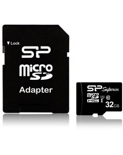 Карта памяти 32GB SP032GBSTHDU1V10SP UHS 1 MicroSD Card32GB Superior class 10 Retail Silicon power