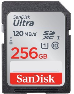 Карта памяти SDXC 256GB Ultra Class 10 UHS I 120MB s Sandisk