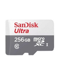 Карта памяти MicroSDXC 256GB SDSQUNR 256G GN3MN Ultra C10 U1 UHS I 100MB S без адаптера Sandisk