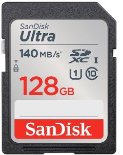 Карта памяти SDXC 128GB Ultra Class 10 UHS I 140MB s Sandisk