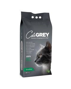 Наполнитель комкующийся для кошек Sensitive 10 кг Cats grey