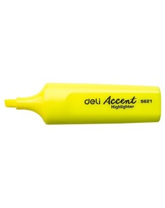 Текстовыделитель ght Accent скошенный наконечник линия 1 5 мм желтый Deli
