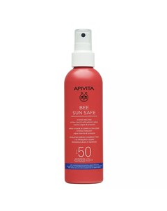 Солнцезащитный тающий ультра легкий спрей для лица и тела SPF50 200 мл Apivita