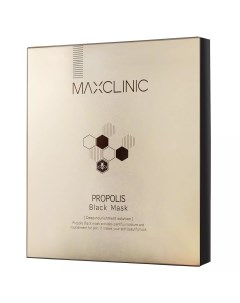 Черная маска с прополисом для питания и эластичности кожи лица Propolis Black Mask 4 х 20 мл Maxclinic