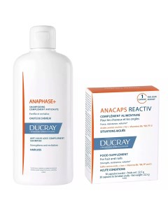 Набор для борьбы с выпадением волос шампунь 400 мл и биологически активная добавка 30 капсул Ducray