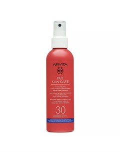 Солнцезащитный тающий ультра легкий спрей для лица и тела SPF30 200 мл Apivita