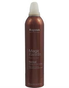 Magic Keratin Мусс для укладки волос нормальной фиксации с кератином 400 мл Kapous professional