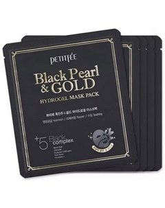 Hydrogel Mask Pack Маска для лица гидрогелевая с черным жемчугом и золотом Petitfee