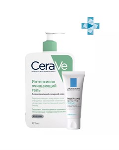 Набор Очищающий гель для нормальной и жирной кожи 473 мл Toleriane Sensitive Легкий крем для нормаль Cerave