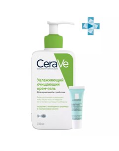 Набор Увлажняющий очищающий крем гель для нормальной и сухой кожи 236 мл Легкий крем Hydraphase HA д Cerave