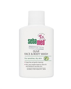 Sensitive Skin Гель для лица и тела очищающий оливковый 200 мл Sebamed