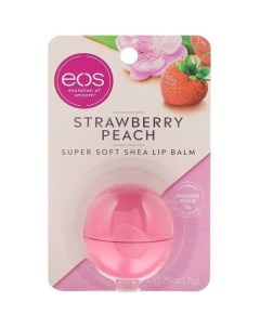 Flavor strawberry peach lip balm бальзам для губ на картонной подложке Eos