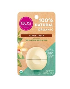 Organic vanilla bean lip balm бальзам для губ на картонной подложке Eos