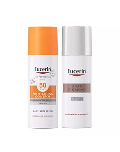 Набор Против пигментации крем ночной 50 мл солнцезащитный флюид SPF 50 50 мл Eucerin