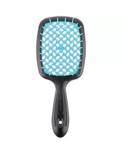 Щетка Superbrush с закругленными зубчиками черно голубая 20 3 х 8 5 х 3 1 см Janeke