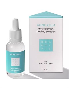 Пилинг гель для проблемной кожи лица Acne Killa с салициловой кислотой и цинком 30 мл Beautific