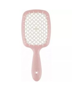 Щетка Superbrush с закругленными зубчиками нежно розовая с белым 20 3 х 8 5 х 3 1 см Janeke