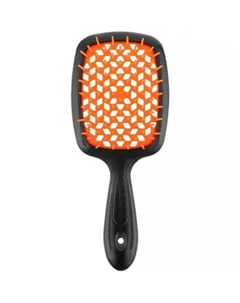 Щетка Superbrush с закругленными зубчиками черно оранжевая 20 3 х 8 5 х 3 1 см Janeke